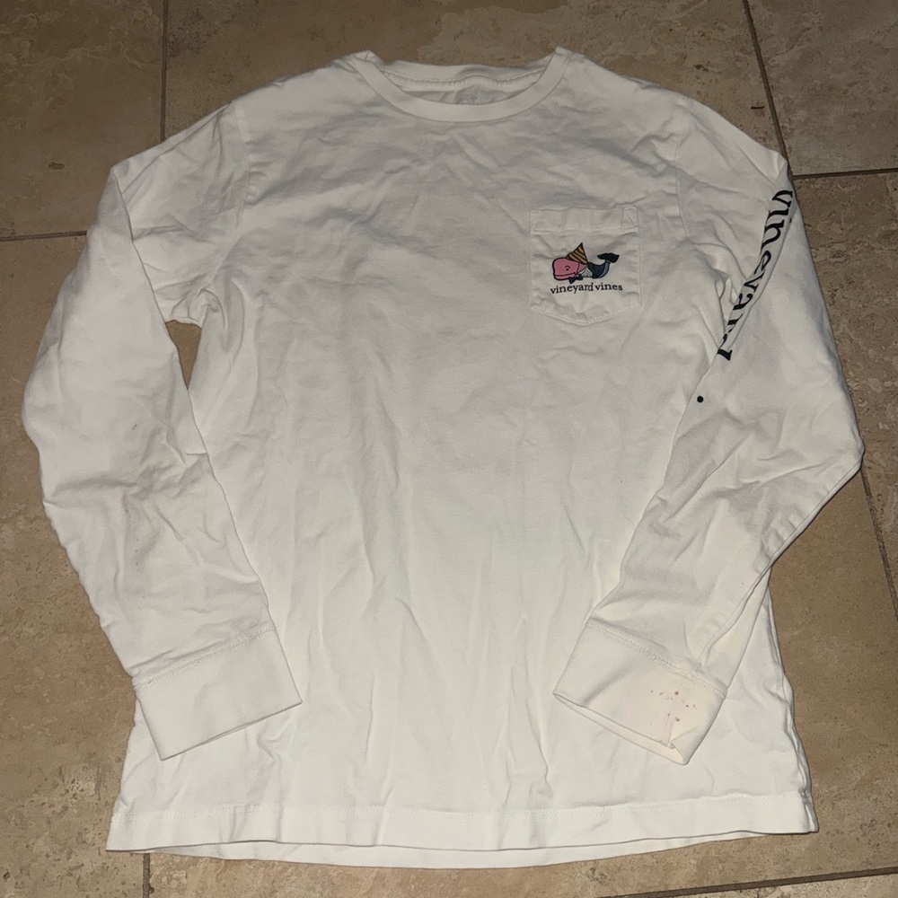 Vineyard Vines White Long Sleeve Tee